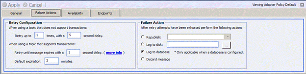 Details Pane – Failure Actions Tab