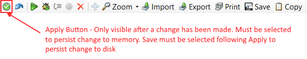 Process Toolbar Apply button persists   changes to memory 