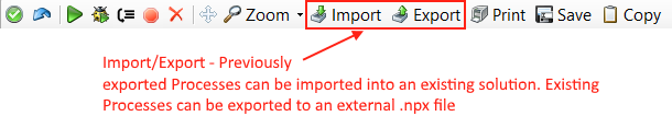  Import/Export buttons