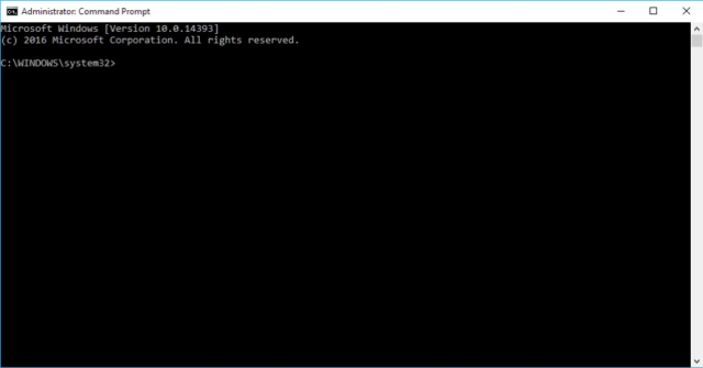 Figure 7: Administrator command prompt window