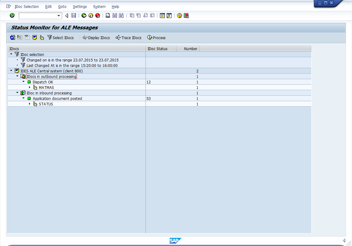 SAP Status Monitor