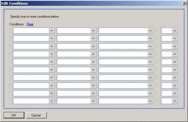 Conditions Dialog box (Neuron ESB Explorer)