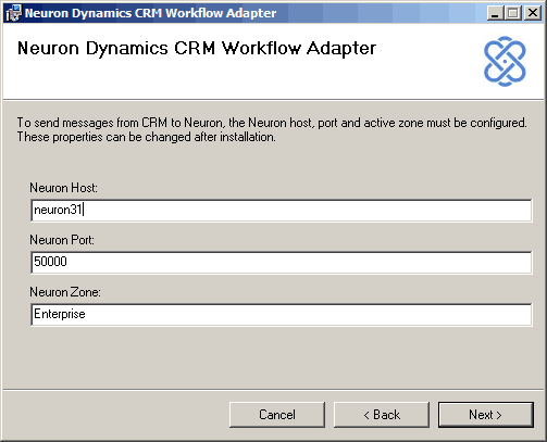 Enter info for CRM Workflow