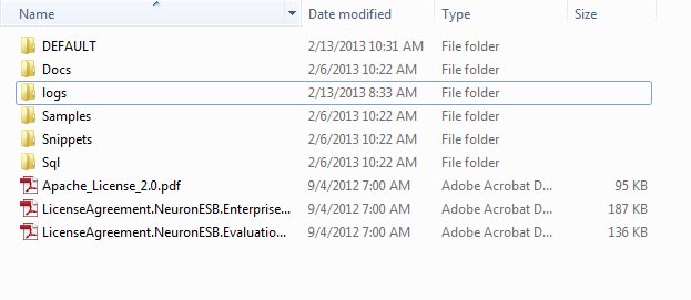 The Neuron ESB root installation folder. 