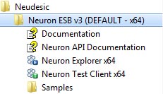 The Neuron ESB program files group.