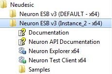 The Neuron ESB (Instance_2) program files group