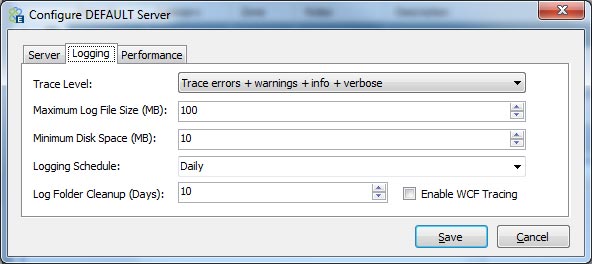 Configure Server Logging 