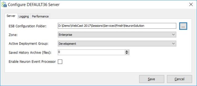 Import ESB Config - Config Default36 Server