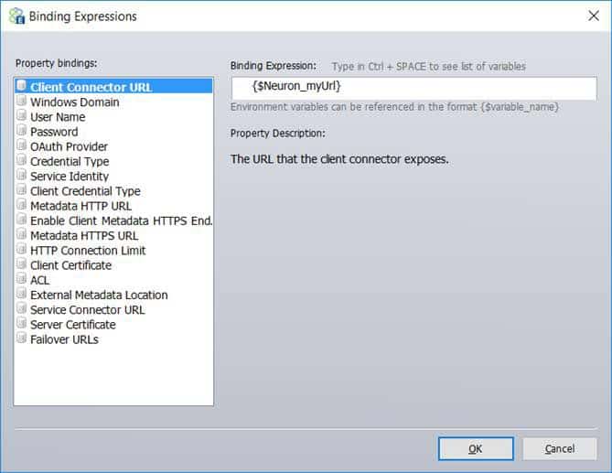 Import ESB Config - Binding Expression