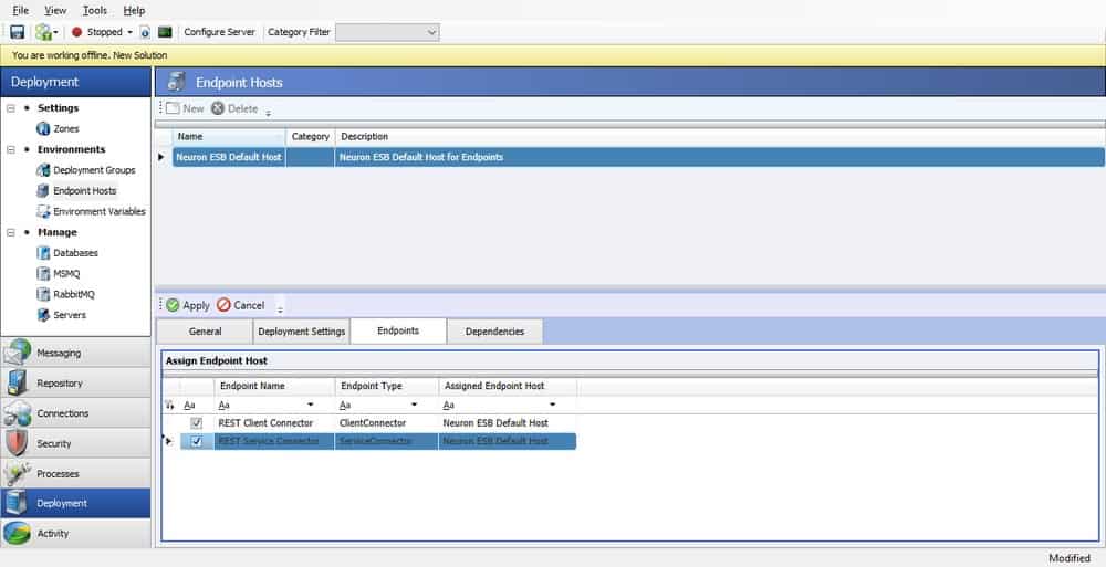 Import ESB Config - Endpoint Host